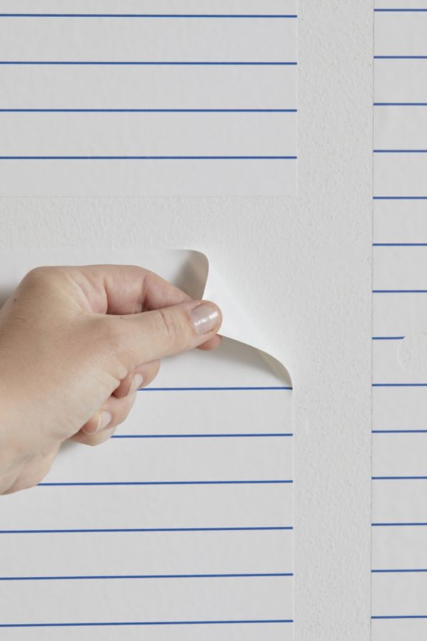 Slide View: 4: Notebook Paper Dry Erase Peel And Stick Giant Wall Decals