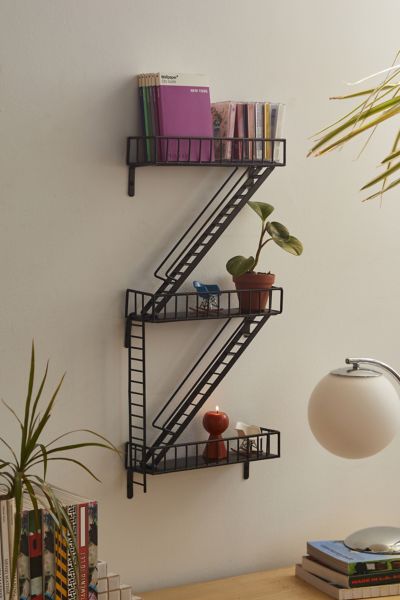 Fire Escape Metal Wall Shelf