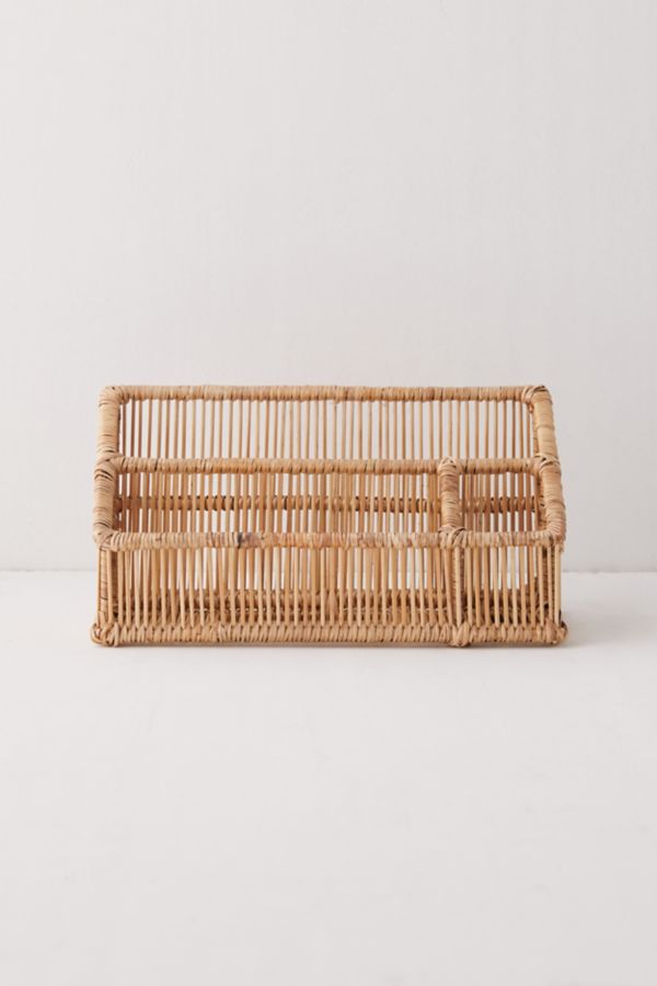 Slide View: 3: Irawaddy Rattan Desk Organizer