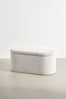 Slide View: 3: Shae Boucle Storage Bench