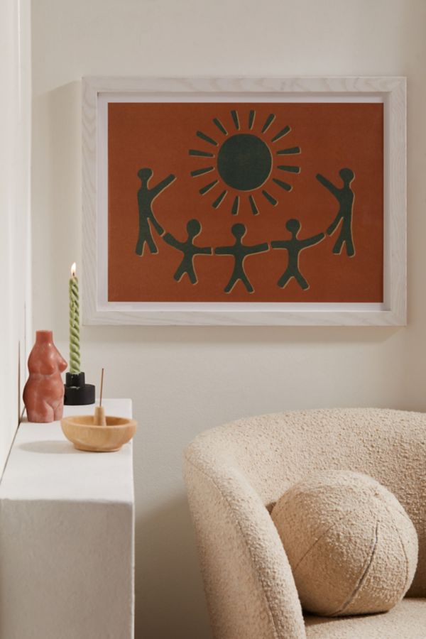 Slide View: 1: UO Home Sunny Friends Art Print