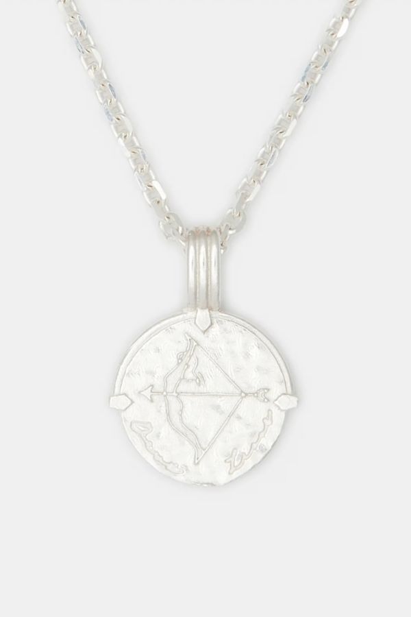 Slide View: 1: Deux Lions Jewelry Sterling Silver Zodiac Necklace