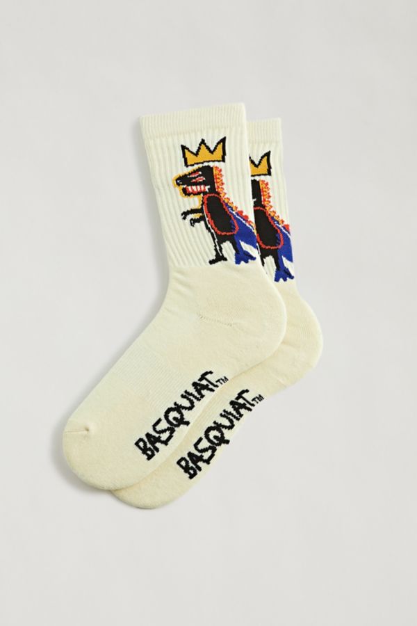 Slide View: 1: Chaussette mi-mollet Dino Basquiat