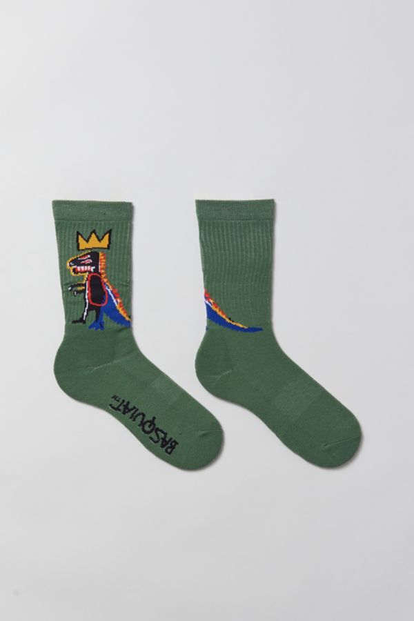 Slide View: 1: Chaussette mi-mollet Dino Basquiat