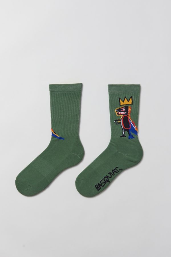 Slide View: 2: Chaussette mi-mollet Dino Basquiat