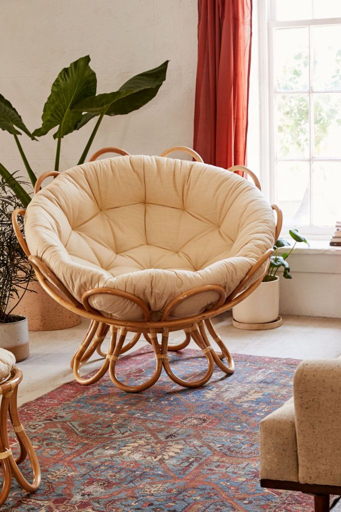Flora Rattan Papasan Chair Urban Outfitters