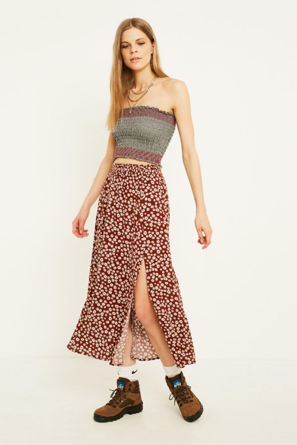 UO Floral Beach Midi Skirts | Urban Outfitters