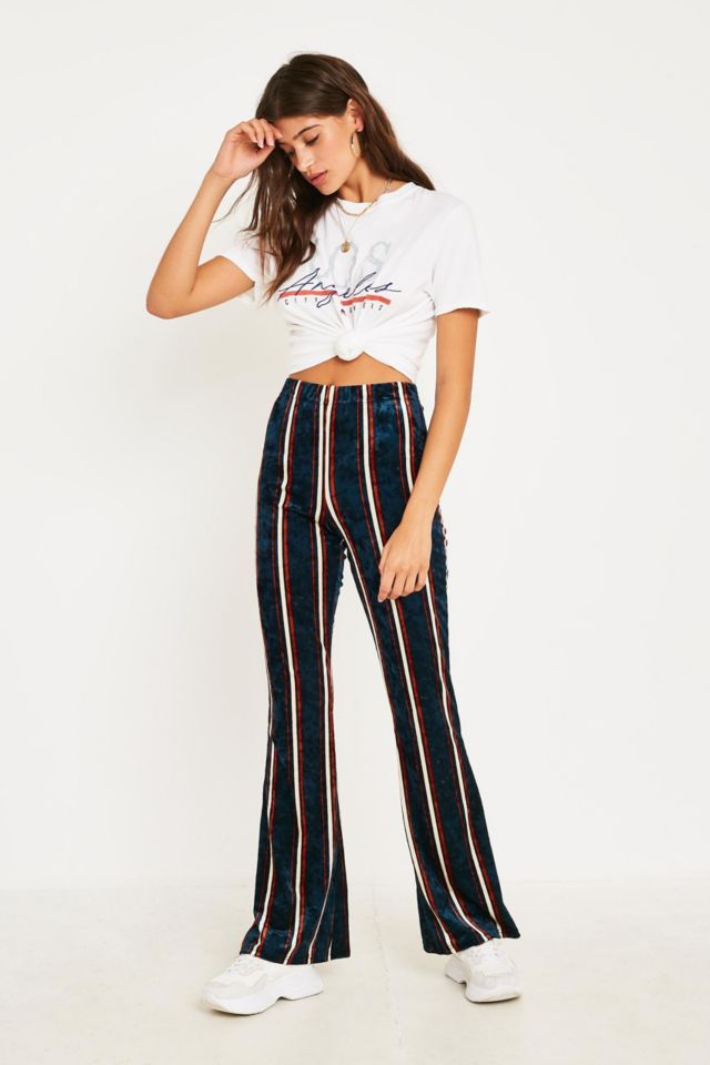 urban outfitters velvet flare pants