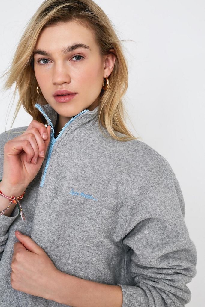 iets frans… Textured Half-Zip Crop Track Jacket | Urban Outfitters