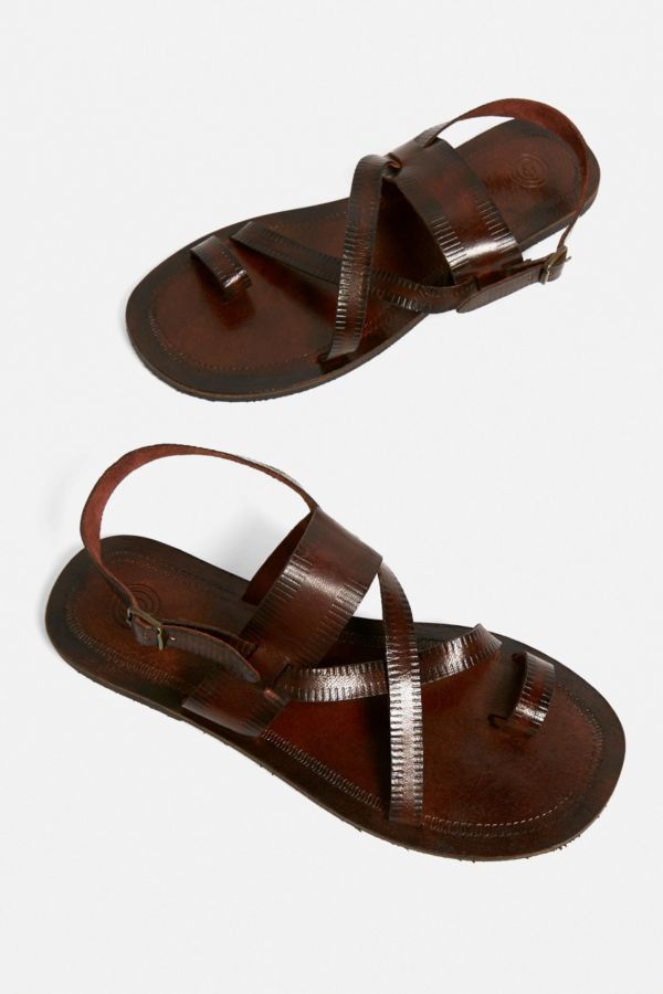 UO Leather Buckle Strap Sandal Urban Outfitters