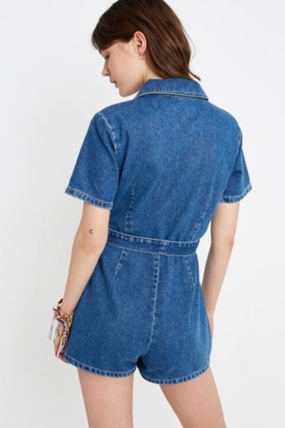 urban outfitters hello sunshine denim romper