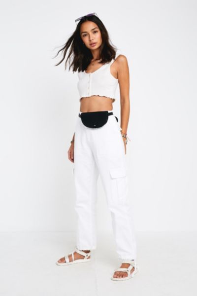 white cargo pants