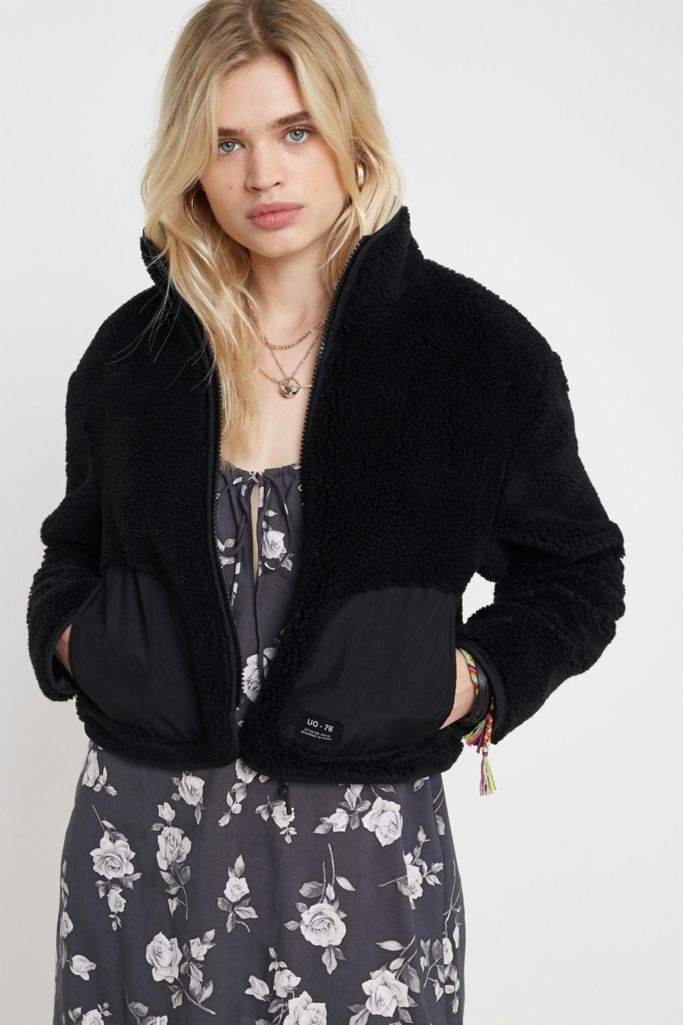 UO Otto Teddy Cropped Jacket | Urban Outfitters