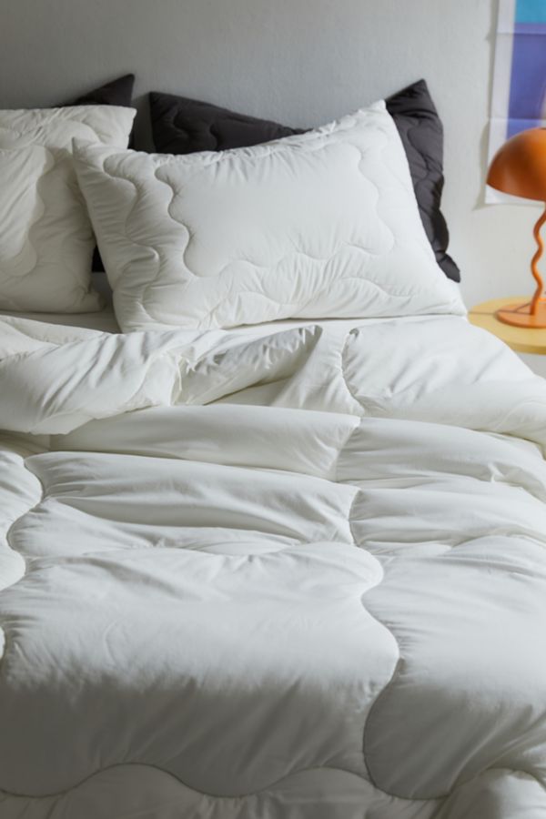 Slide View: 1: Squiggle Percale Super Puff Comforter