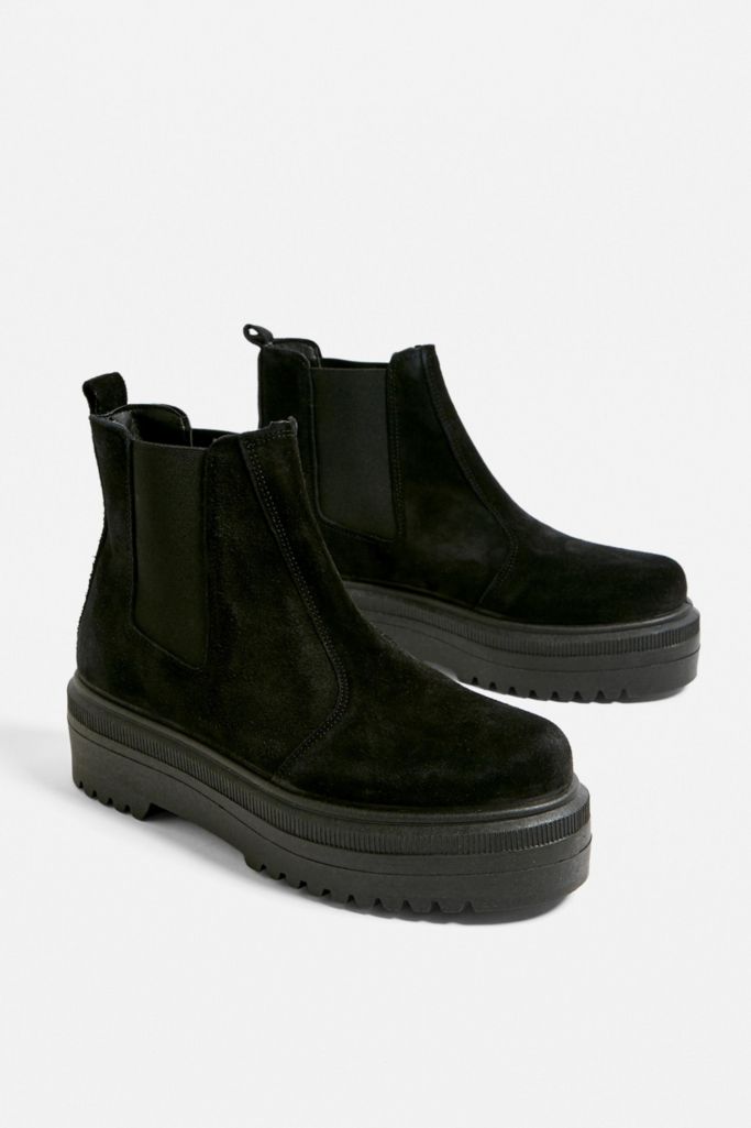 suede platform chelsea boots