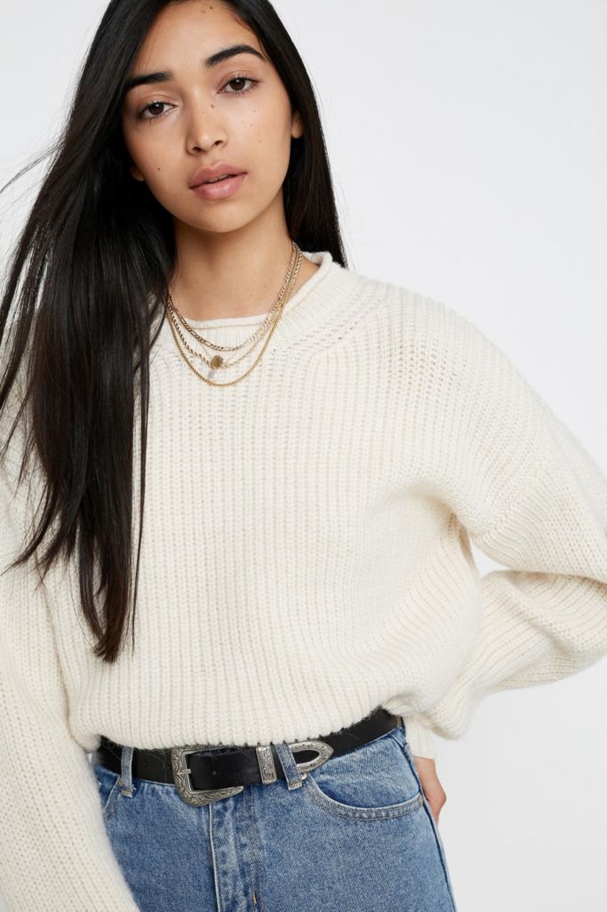 UO Fisherman Crop Sweater | Urban Outfitters