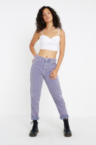 BDG Lilac Acid Wash Corduroy Mom Pant | Urban Outfitters