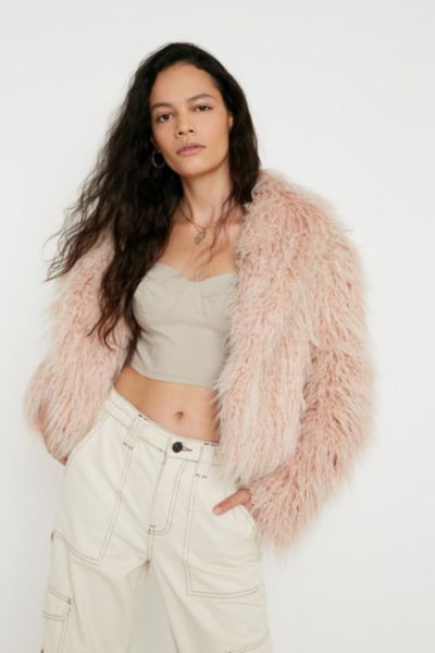 fuzzy jacket with hood urban outfitters