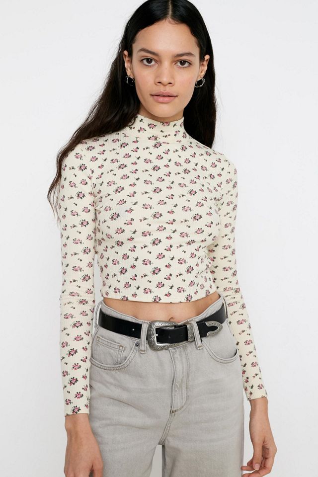 UO Ditsy Floral Turtleneck Top | Urban Outfitters