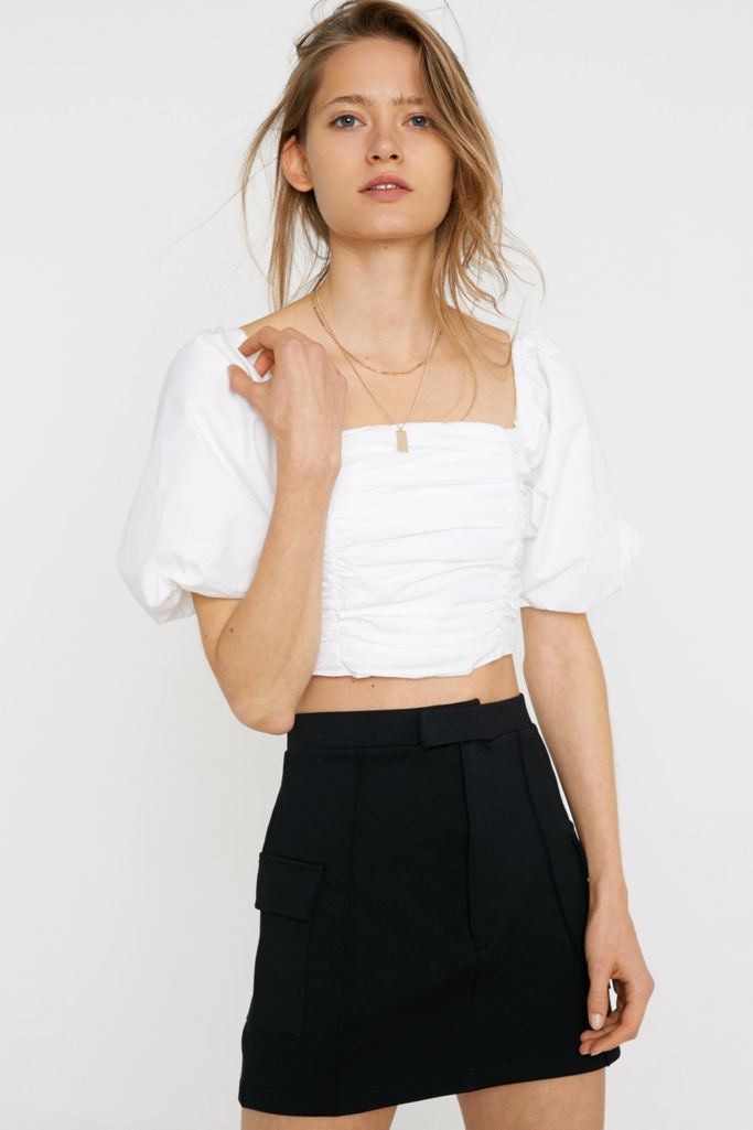 UO Cam Ponte Utility Pocket Mini Skirt | Urban Outfitters