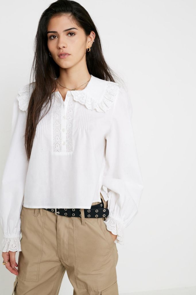 UO Aimie Collared Blouse | Urban Outfitters