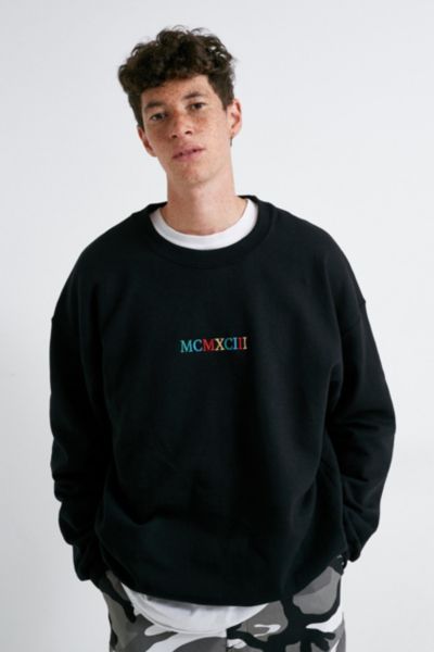 embroidered crew neck sweatshirts