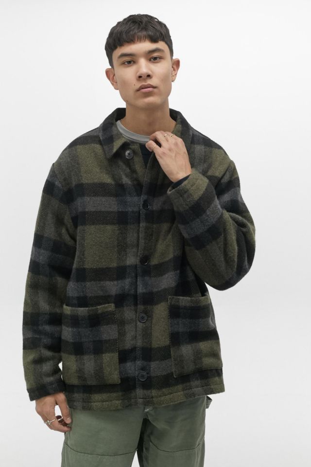 UO Donkey Green Checked Chore Jacket | Urban Outfitters