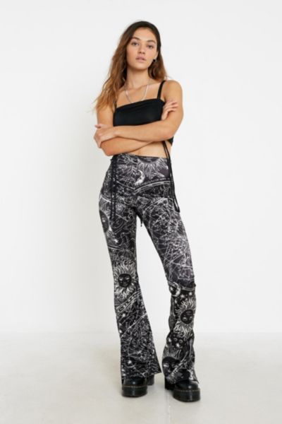 UO Celestial Satin Flare Pant | Urban Outfitters