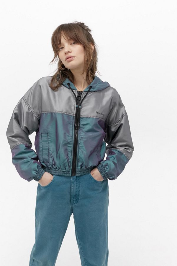iets frans... Iridescent Cropped Jacket | Urban Outfitters