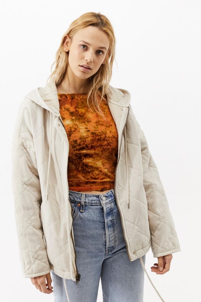 UO Quilted Jersey Jacket | Urban Outfitters