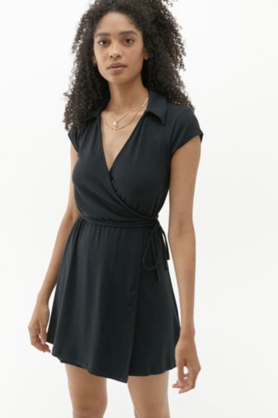 wrap collar dress