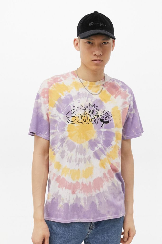 UO Multi Tie-Dye Graphic T-Shirt | Urban Outfitters