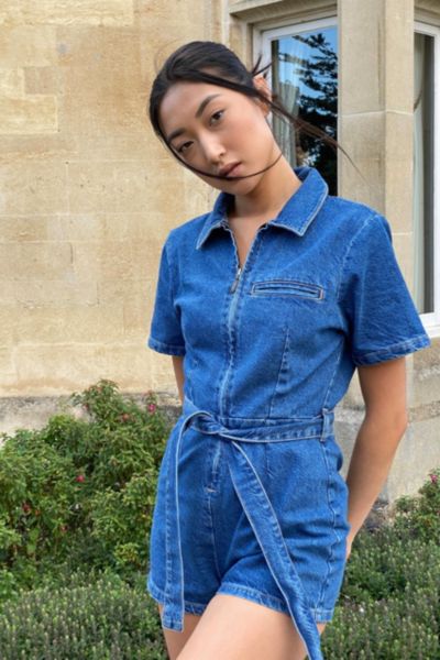 urban outfitters denim jumpsuit