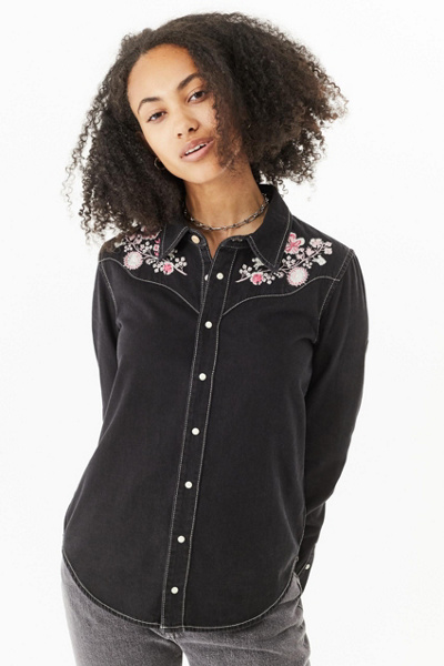 urban outfitters denim shirt