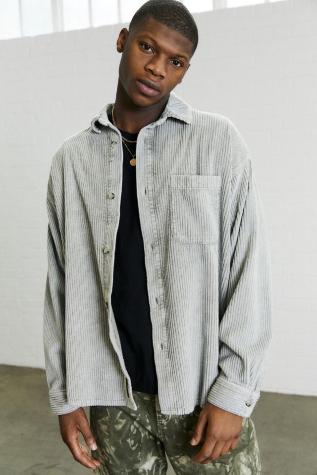 BDG Dusty Seafoam Jumbo Corduroy Shirt | Urban Outfitters