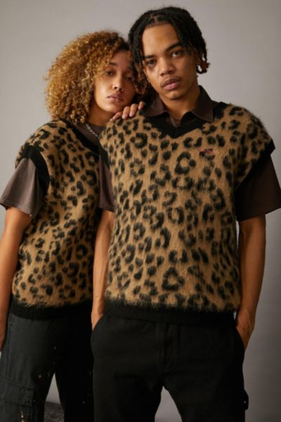 cheetah sweater vest