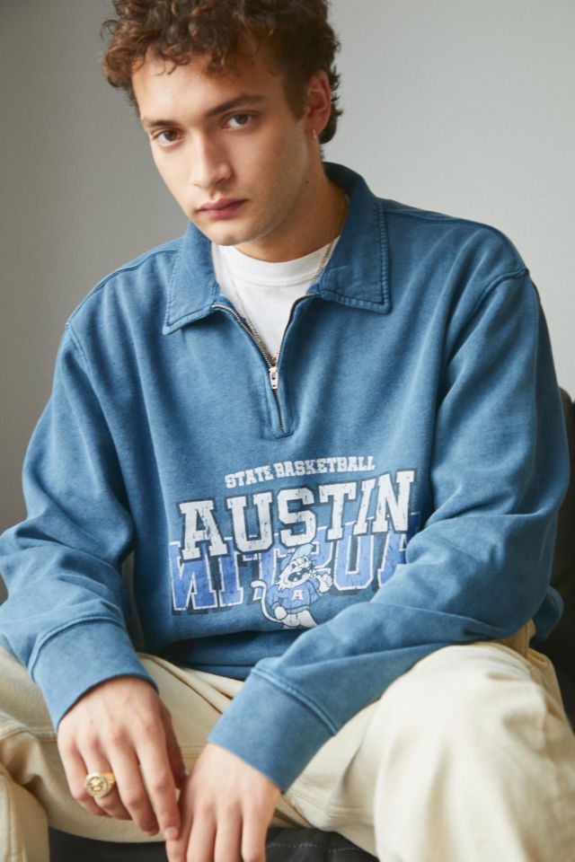 UO Austin Quarter-Zip Rugby Sweatshirt | Urban Outfitters