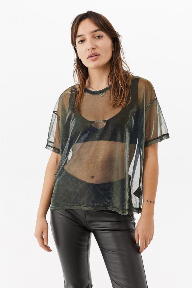 UO Oversized Liquid T-Shirt | Urban Outfitters