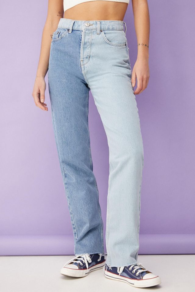 BDG Summer TwoTone Pax Straight Leg Jean Urban Outfitters
