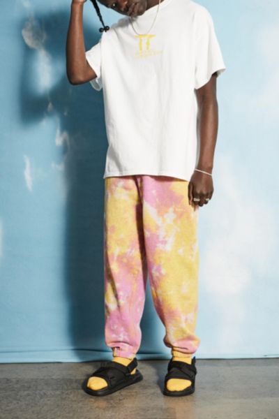 iets frans... Pink & Yellow Tie-Dye Jogger Pant | Urban Outfitters