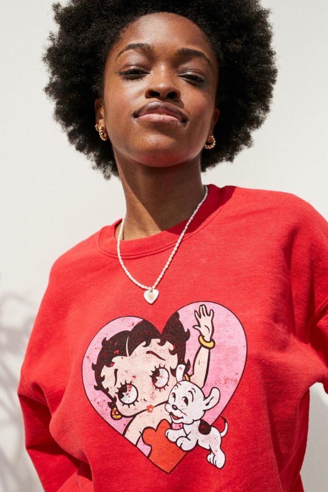 UO Red Betty Boop Sweatshirt | Urban Outfitters