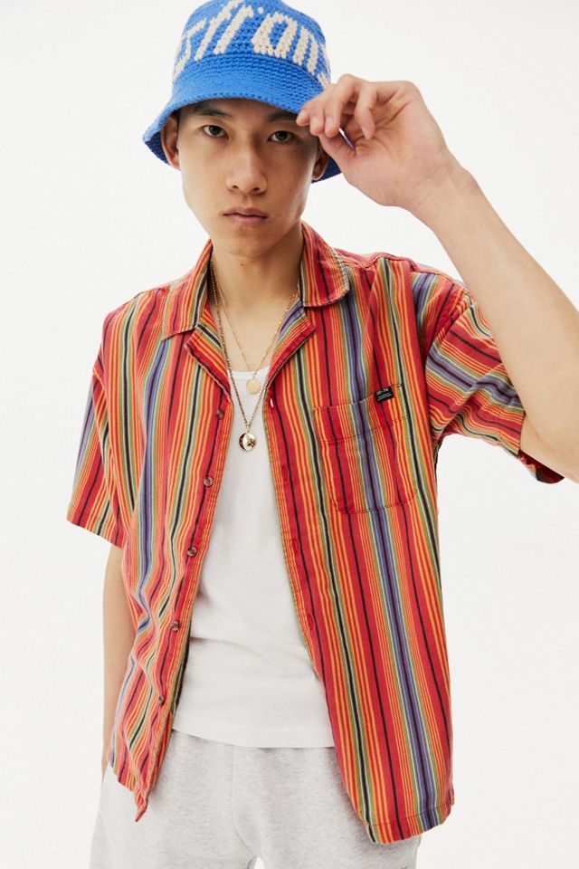 UO Orange Stripe Shirt | Urban Outfitters