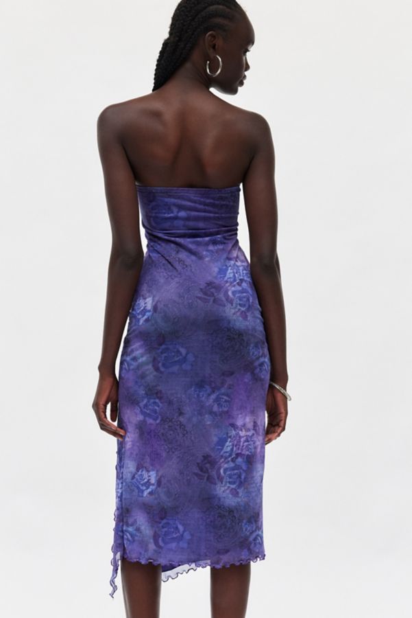 Slide View: 4: UO Samara Mesh Strapless Midi Dress