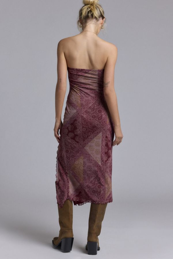 Slide View: 4: UO Samara Mesh Strapless Midi Dress