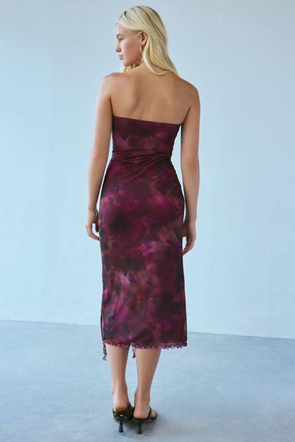 Slide View: 3: UO Samara Mesh Strapless Midi Dress