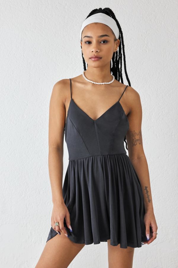 Slide View: 1: UO Vanessa Cupro Romper