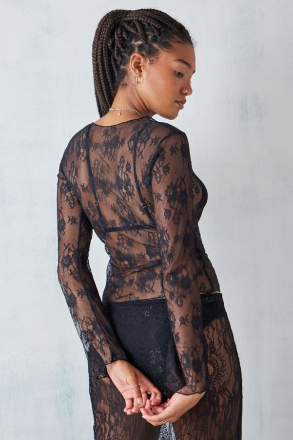 Slide View: 4: Wild Lovers Millie Long Sleeve Lace Top