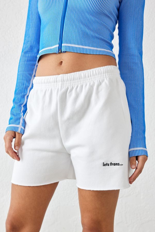 Slide View: 2: iets frans... White Cut-Off Jogger Short