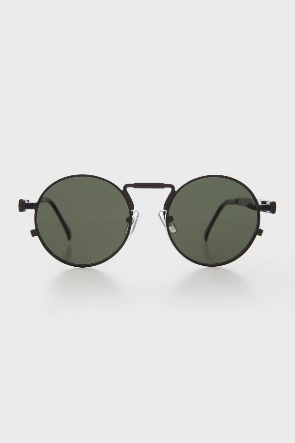 Slide View: 1: Sunglass Museum Ivan Round Steampunk Sunglasses