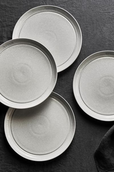 Staub Ceramic Dinnerware 4-piece 10-inch Stoneware Dinner Plate Set